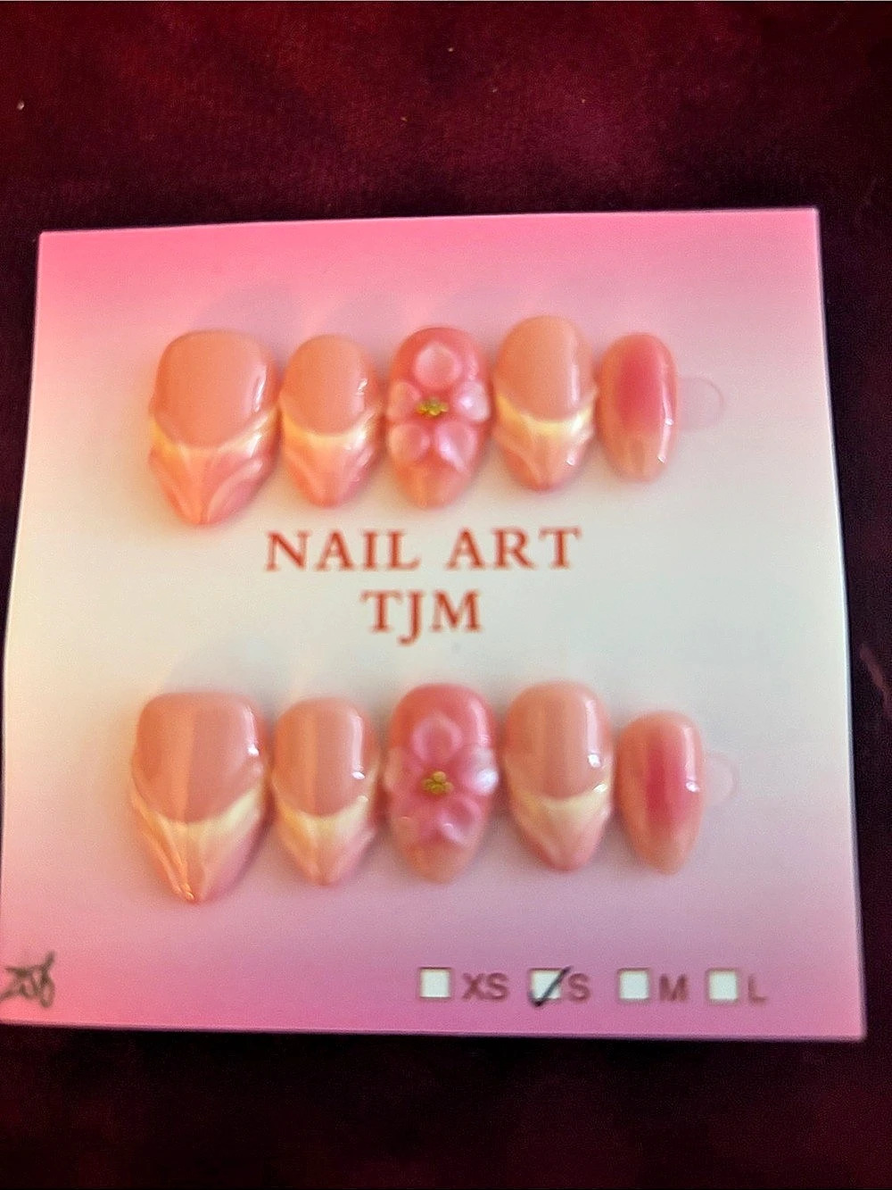 TJM Nail Art Nail Art TJM Pink Press-On Nails Size Small NWT